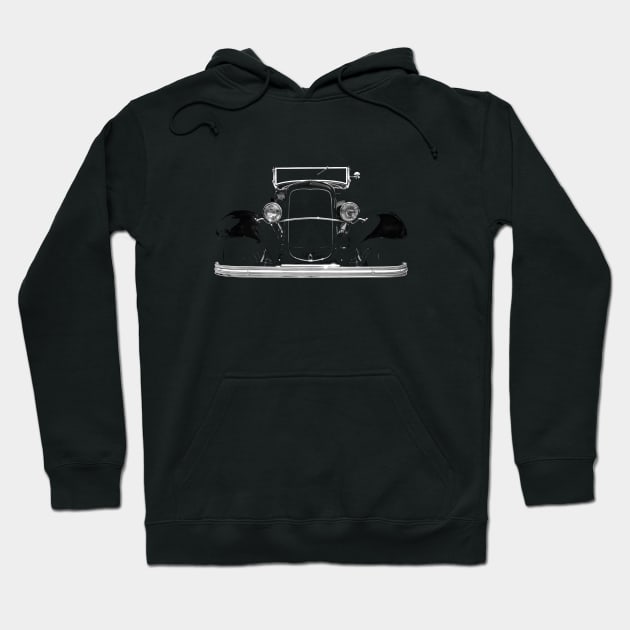 1932 Ford Model A Roadster - black Hoodie by mal_photography
